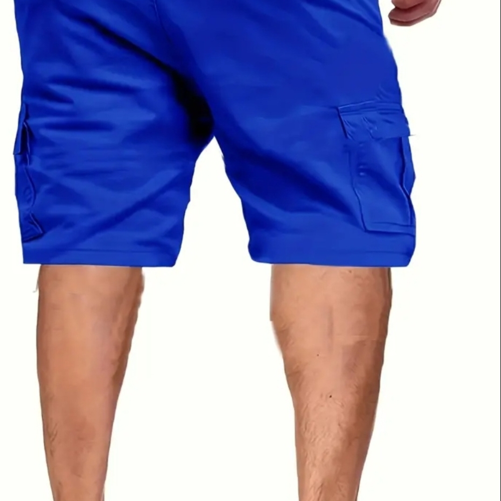 Men's Blue Cargo Shorts